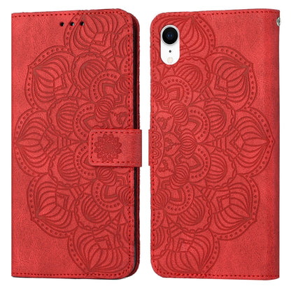 Mandala Embossed Flip Leather Phone Case, For iPhone 11 Pro Max, For iPhone X / XS, For iPhone XR, For iPhone XS Max, For iPhone SE 2022 / 2020 / 8 / 7, For iPhone 7 Plus / 8 Plus