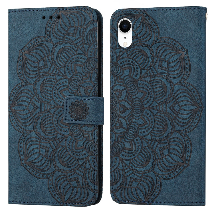 Mandala Embossed Flip Leather Phone Case, For iPhone 11 Pro Max, For iPhone X / XS, For iPhone XR, For iPhone XS Max, For iPhone SE 2022 / 2020 / 8 / 7, For iPhone 7 Plus / 8 Plus