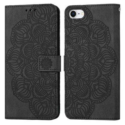 Mandala Embossed Flip Leather Phone Case, For iPhone 11 Pro Max, For iPhone X / XS, For iPhone XR, For iPhone XS Max, For iPhone SE 2022 / 2020 / 8 / 7, For iPhone 7 Plus / 8 Plus