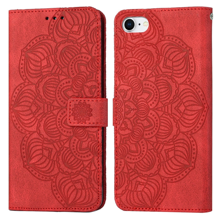 Mandala Embossed Flip Leather Phone Case, For iPhone 11 Pro Max, For iPhone X / XS, For iPhone XR, For iPhone XS Max, For iPhone SE 2022 / 2020 / 8 / 7, For iPhone 7 Plus / 8 Plus