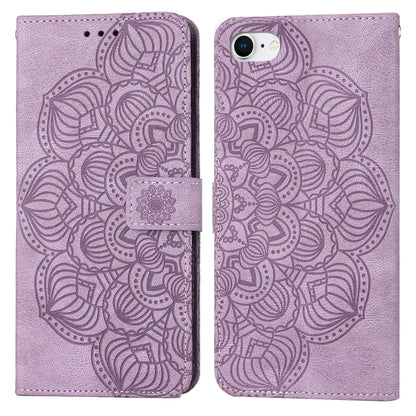 Mandala Embossed Flip Leather Phone Case, For iPhone 11 Pro Max, For iPhone X / XS, For iPhone XR, For iPhone XS Max, For iPhone SE 2022 / 2020 / 8 / 7, For iPhone 7 Plus / 8 Plus