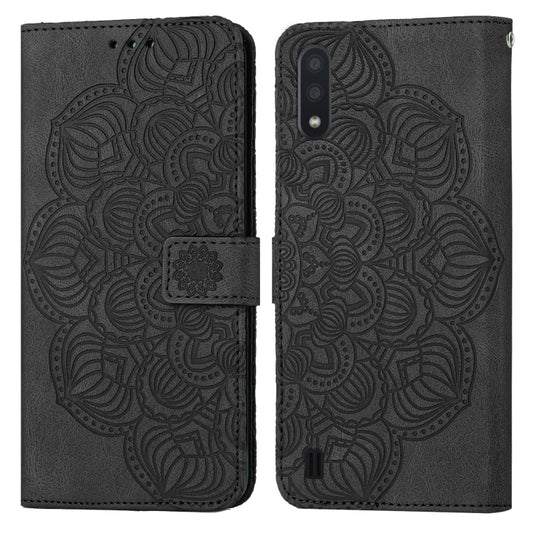 Mandala Embossed Flip Leather Phone Case, For Samsung Galaxy A01, For Samsung Galaxy A02s 164mm, For Samsung Galaxy A02s 166mm, For Samsung Galaxy A03s 164mm, For Samsung Galaxy A03s 166mm, For Samsung Galaxy A11, For Samsung Galaxy A12                ...