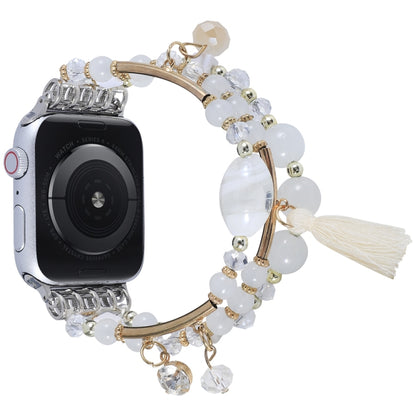 Round Bead Chain Watch Band For Apple Watch Series, 7 41mm / 6&SE&5&4 40mm / 3&2&1 38mm, 7 45mm / 6&SE&5&4 44mm / 3&2&1 42mm