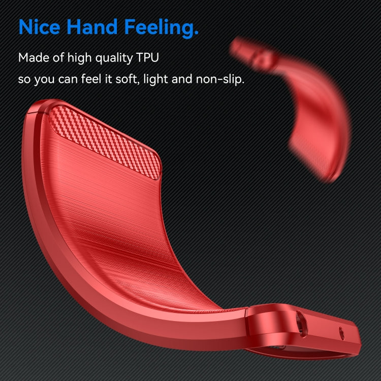 Brushed Texture Carbon Fiber TPU Phone Case, For iPhone 14 Pro, For iPhone 14 Pro Max, For iPhone 14 Plus, For iPhone 14