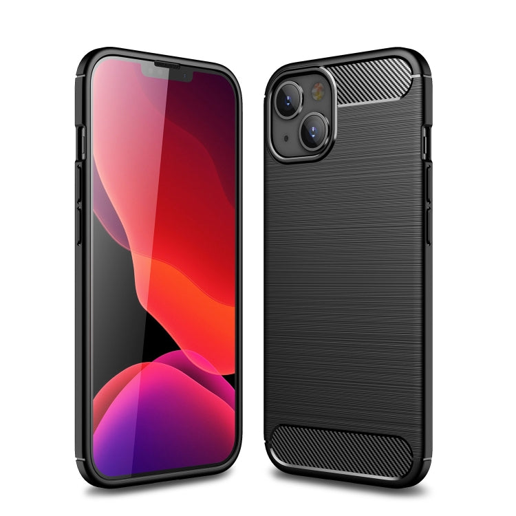Brushed Texture Carbon Fiber TPU Phone Case, For iPhone 14 Pro, For iPhone 14 Pro Max, For iPhone 14 Plus, For iPhone 14