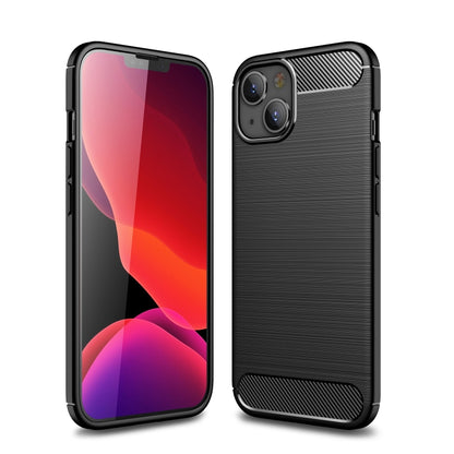 Brushed Texture Carbon Fiber TPU Phone Case, For iPhone 14 Pro, For iPhone 14 Pro Max, For iPhone 14 Plus, For iPhone 14