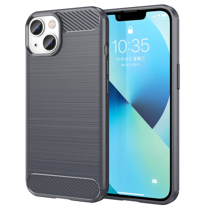 Brushed Texture Carbon Fiber TPU Phone Case, For iPhone 14 Pro, For iPhone 14 Pro Max, For iPhone 14 Plus, For iPhone 14