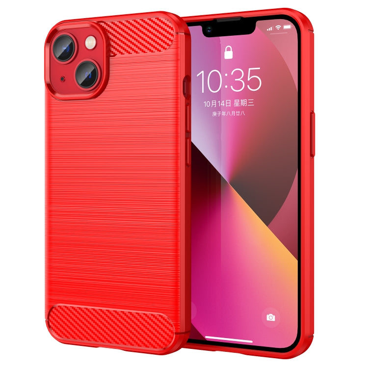 Brushed Texture Carbon Fiber TPU Phone Case, For iPhone 14 Pro, For iPhone 14 Pro Max, For iPhone 14 Plus, For iPhone 14