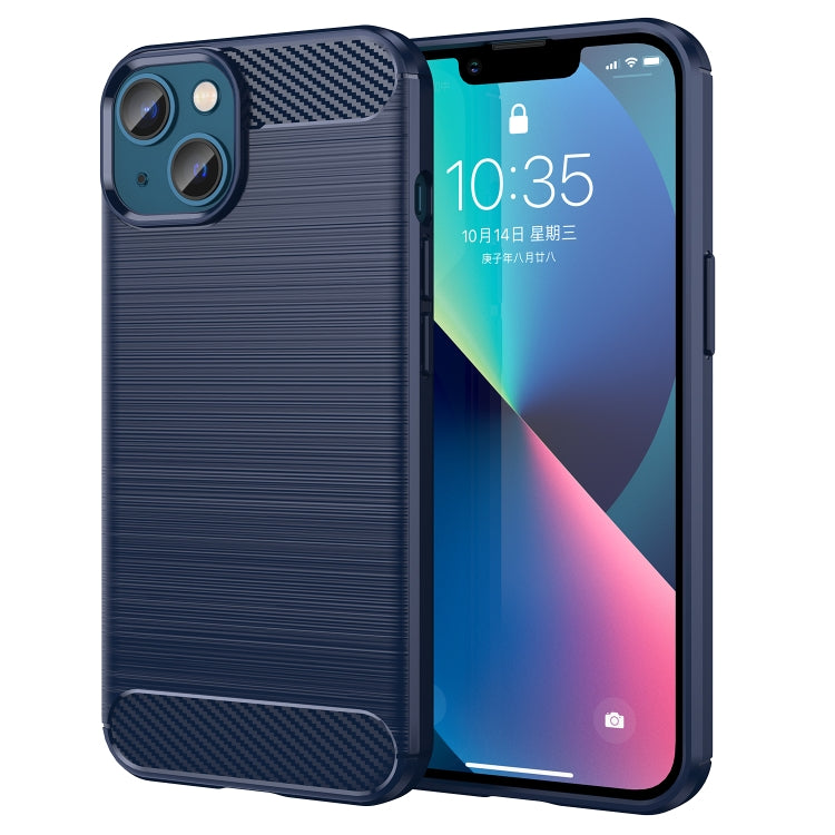 Brushed Texture Carbon Fiber TPU Phone Case, For iPhone 14 Pro, For iPhone 14 Pro Max, For iPhone 14 Plus, For iPhone 14