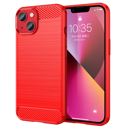 Brushed Texture Carbon Fiber TPU Phone Case, For iPhone 14 Pro, For iPhone 14 Pro Max, For iPhone 14 Plus, For iPhone 14