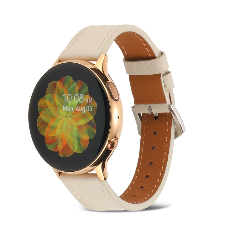 Genuine Leather Watch Band, For Samsung Galaxy Watch4 20mm, For Huawei Watch GT 3 Pro 22mm
