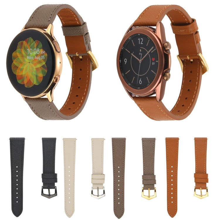 Genuine Leather Watch Band, For Samsung Galaxy Watch4 20mm, For Huawei Watch GT 3 Pro 22mm