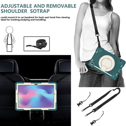 Silicone + PC Full Body Protection Tablet Case With Holder & Strap, For Samsung Galaxy Tab A8 10.5 2021, For iPad 10.2 2019/10.2 2020/10.2 2021, For iPad 9.7 2018, For iPad Pro 11 2020/Pro 11 2018/Air 2020/Air 2022