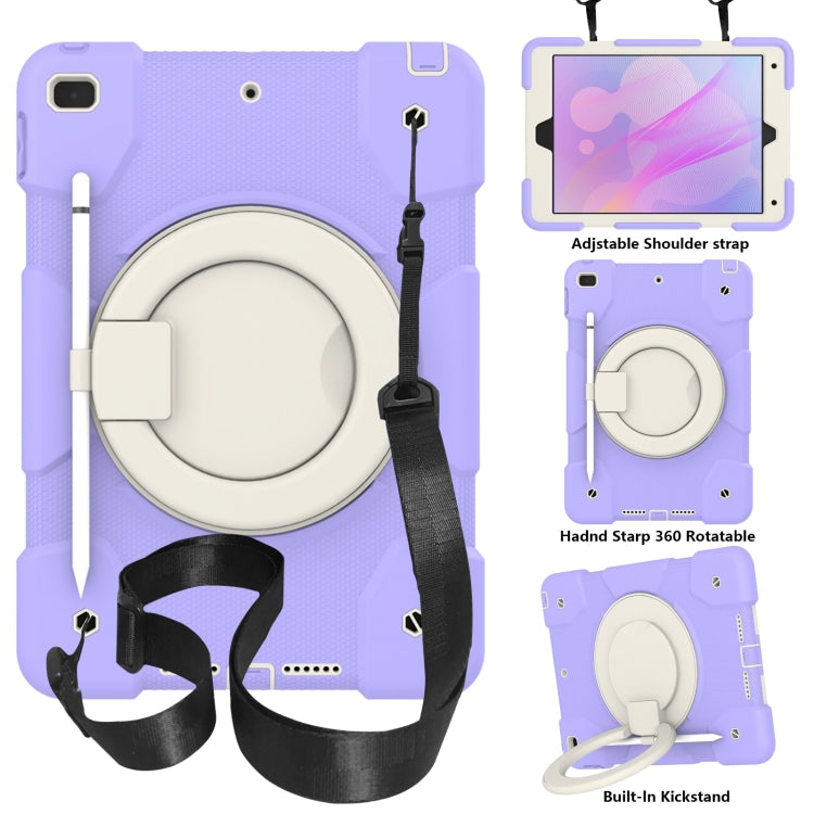 Silicone + PC Full Body Protection Tablet Case With Holder & Strap, For Samsung Galaxy Tab A8 10.5 2021, For iPad 10.2 2019/10.2 2020/10.2 2021, For iPad 9.7 2018, For iPad Pro 11 2020/Pro 11 2018/Air 2020/Air 2022