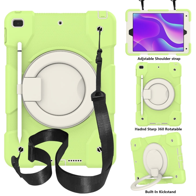Silicone + PC Full Body Protection Tablet Case With Holder & Strap, For Samsung Galaxy Tab A8 10.5 2021, For iPad 10.2 2019/10.2 2020/10.2 2021, For iPad 9.7 2018, For iPad Pro 11 2020/Pro 11 2018/Air 2020/Air 2022