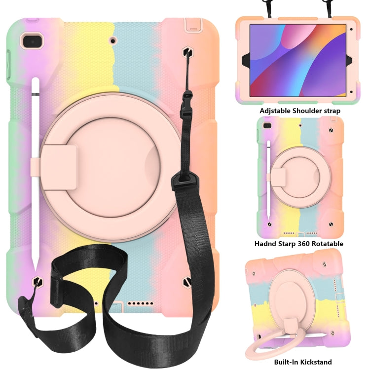 Silicone + PC Full Body Protection Tablet Case With Holder & Strap, For Samsung Galaxy Tab A8 10.5 2021, For iPad 10.2 2019/10.2 2020/10.2 2021, For iPad 9.7 2018, For iPad Pro 11 2020/Pro 11 2018/Air 2020/Air 2022