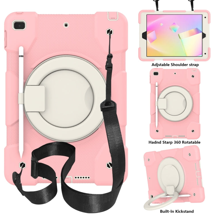 Silicone + PC Full Body Protection Tablet Case With Holder & Strap, For Samsung Galaxy Tab A8 10.5 2021, For iPad 10.2 2019/10.2 2020/10.2 2021, For iPad 9.7 2018, For iPad Pro 11 2020/Pro 11 2018/Air 2020/Air 2022