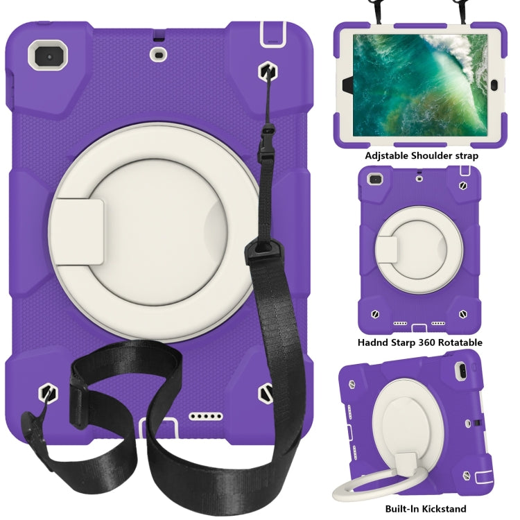 Silicone + PC Full Body Protection Tablet Case With Holder & Strap, For Samsung Galaxy Tab A8 10.5 2021, For iPad 10.2 2019/10.2 2020/10.2 2021, For iPad 9.7 2018, For iPad Pro 11 2020/Pro 11 2018/Air 2020/Air 2022