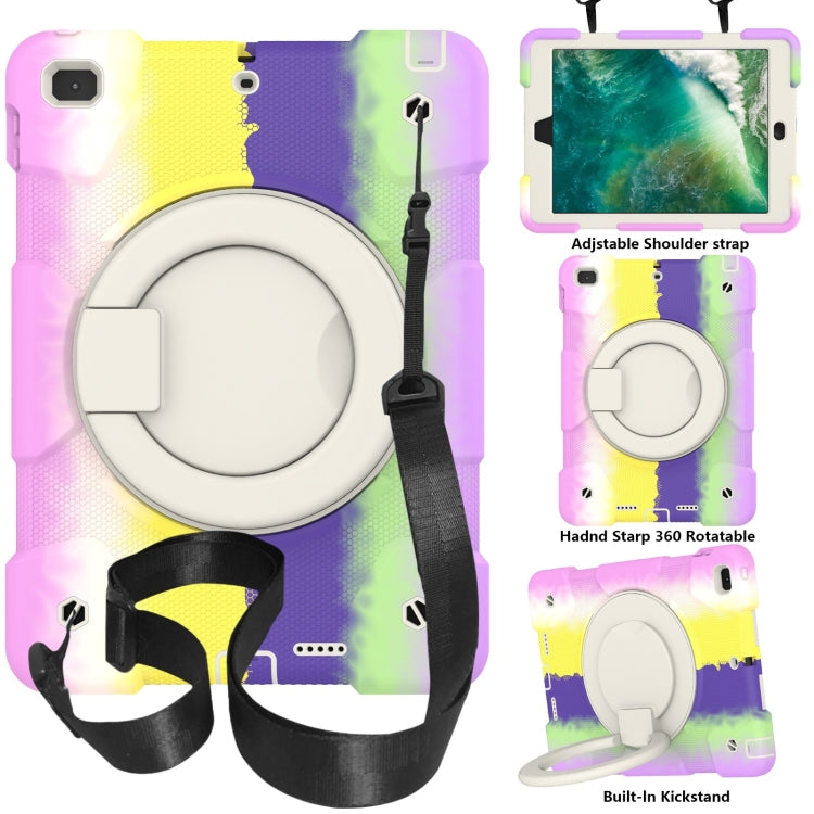 Silicone + PC Full Body Protection Tablet Case With Holder & Strap, For Samsung Galaxy Tab A8 10.5 2021, For iPad 10.2 2019/10.2 2020/10.2 2021, For iPad 9.7 2018, For iPad Pro 11 2020/Pro 11 2018/Air 2020/Air 2022