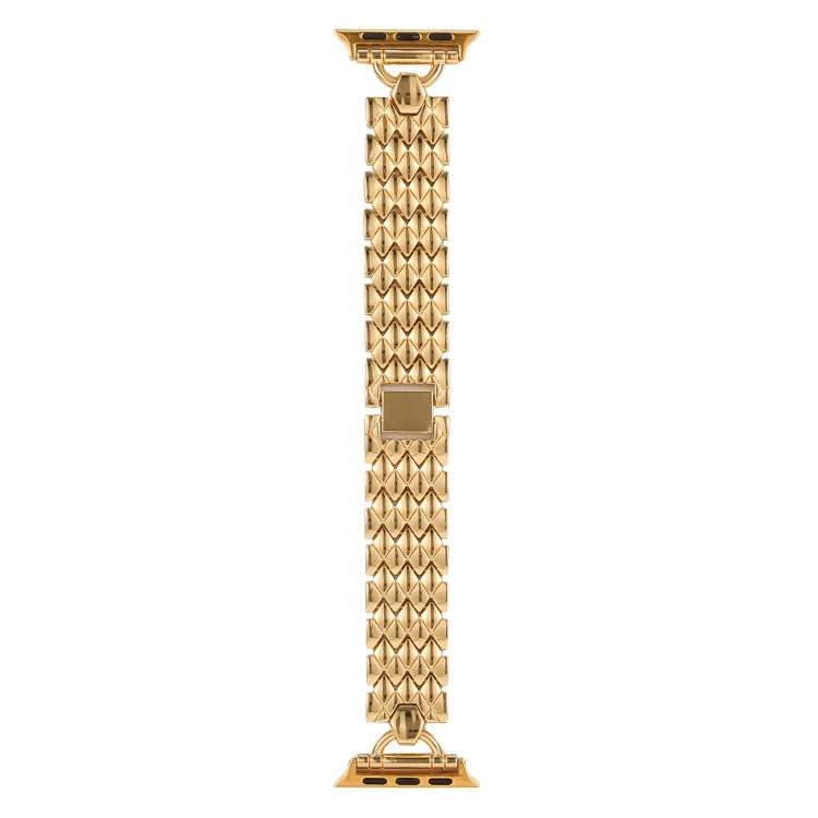 D-shaped Rhombus Metal Watch Band For Apple Watch Series, 7 41mm / 6&SE&5&4 40mm / 3&2&1 38mm, 7 45mm / 6&SE&5&4 44mm / 3&2&1 42mm