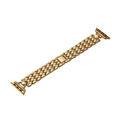D-shaped Rhombus Metal Watch Band For Apple Watch Series, 7 41mm / 6&SE&5&4 40mm / 3&2&1 38mm, 7 45mm / 6&SE&5&4 44mm / 3&2&1 42mm