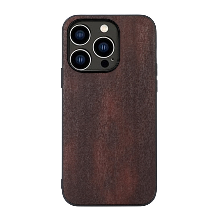 Yellow Cow Texture PU Phone Case, For iPhone 14 Plus, For iPhone 14 Pro Max, For iPhone 14 Pro, For iPhone 14