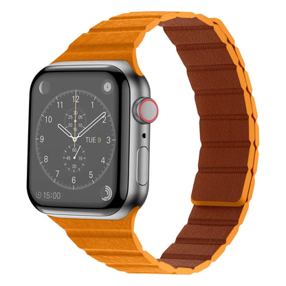 Strong Magnetic Leather Watch Band For Apple Watch Series, 7 41mm / 6&SE&5&4 40mm / 3&2&1 38mm, 7 45mm / 6&SE&5&4 44mm / 3&2&1 42mm