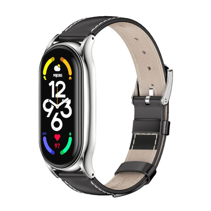 MIJOBS Plus Genuine Leather Watch Band, For Xiaomi Mi Band 7 / 7 NFC