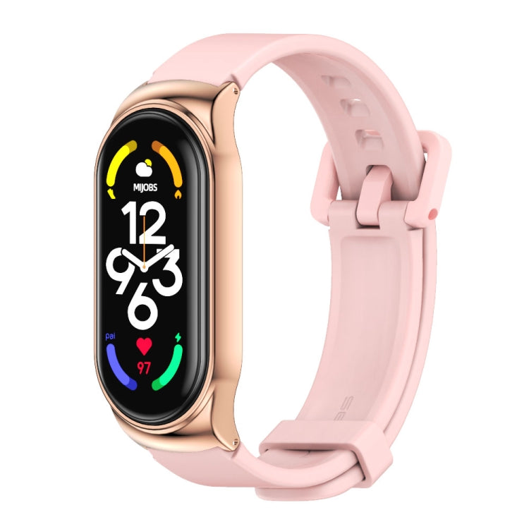 MIJOBS CS Metal Case + Silicone Watch Band, For Xiaomi Mi Band 7 / 7 NFC