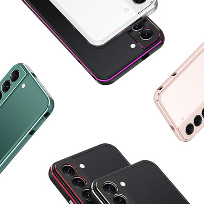 Aurora Series Lens Protector + Metal Frame Protective Phone Case, For Samsung Galaxy S22 5G, For Samsung Galaxy S22+ 5G