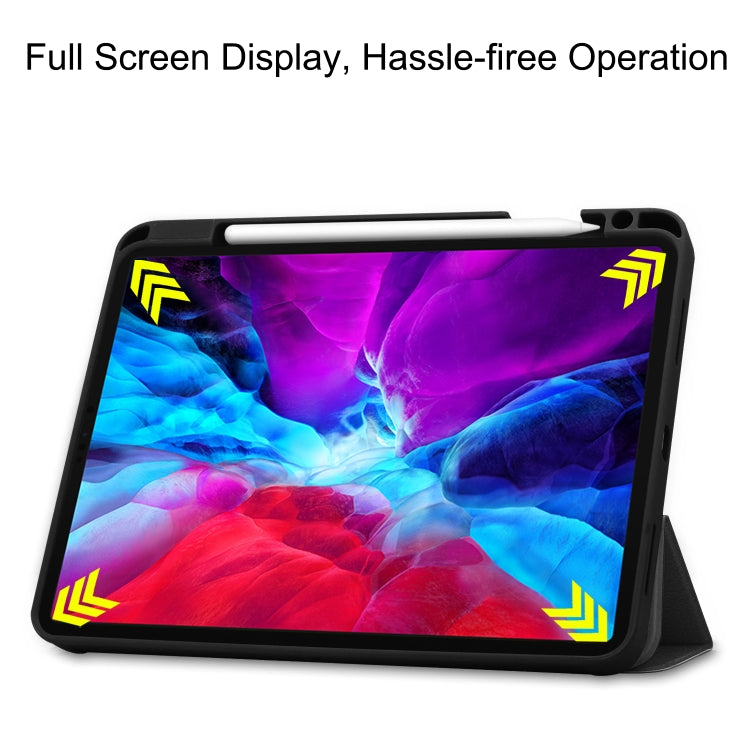 Custer Texture 3-Fold Smart TPU Leather Tablet Case, For iPad Pro 12.9 2022/2021/2020