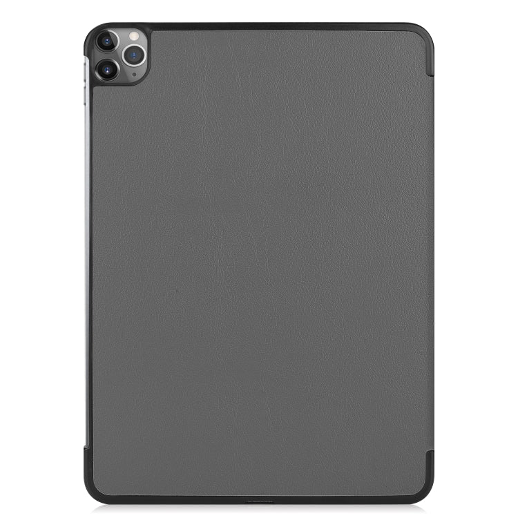 Custer Texture 3-Fold Smart Leather Tablet Case, For iPad Air 13 2025 / 2024 / Pro 12.9 2022