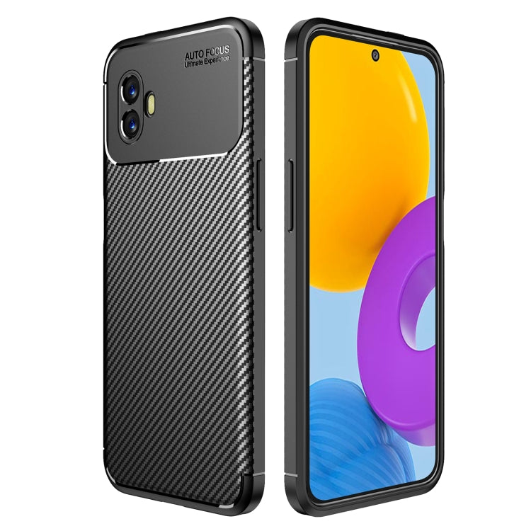 Precise Hole Carbon Fiber Texture Shockproof TPU Phone Case, For Xiaomi Poco M4 5G, For Samsung Galaxy Xcover6 Pro