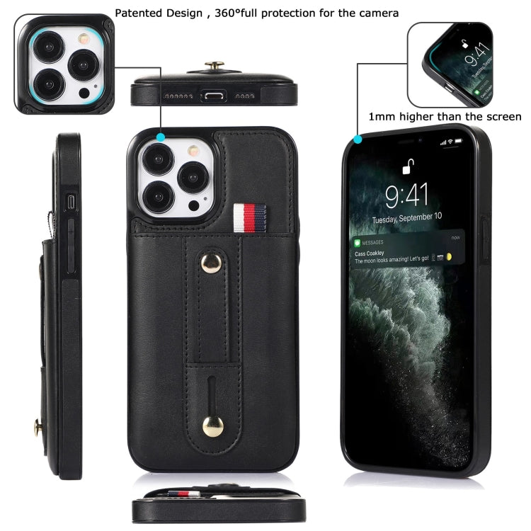 Wristband Kickstand Wallet Leather Phone Case, For iPhone 11 Pro Max, For iPhone X / XS, For iPhone XR, For iPhone XS Max, For iPhone SE 2022 / 2020 / 8 / 7, For iPhone 7 Plus / 8 Plus