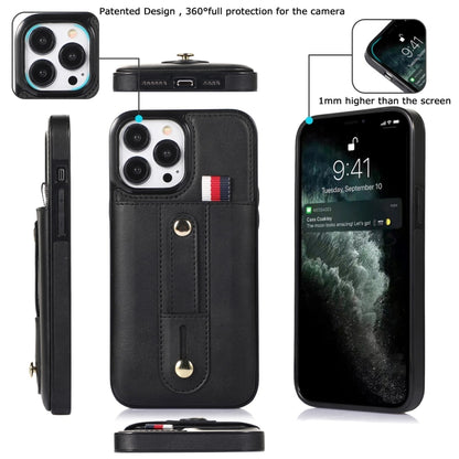 Wristband Kickstand Wallet Leather Phone Case, For iPhone 11 Pro Max, For iPhone X / XS, For iPhone XR, For iPhone XS Max, For iPhone SE 2022 / 2020 / 8 / 7, For iPhone 7 Plus / 8 Plus