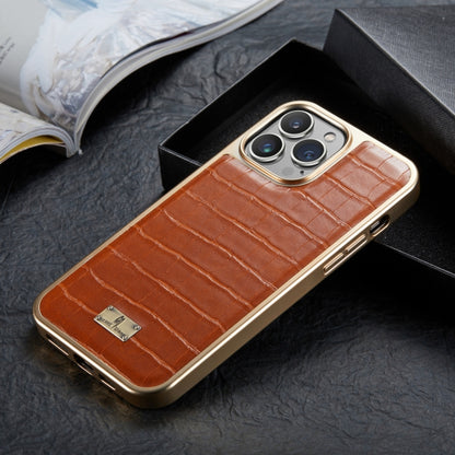 Crocodile Texture Electroplating PU Phone Case, For iPhone 13, For iPhone 13 Pro, For iPhone 13 Pro Max, For iPhone 12 / 12 Pro, For iPhone 12 Pro Max, For iPhone 11, For iPhone 11 Pro, For iPhone 11 Pro Max