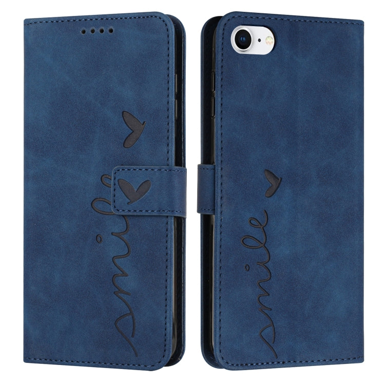 Skin Feel Heart Pattern Leather Phone Case, For iPhone XS Max, For iPhone XR, For iPhone SE 2022 / SE 2020 / 8 / 7, For iPhone 8 Plus / 7 Plus / 6 Plus