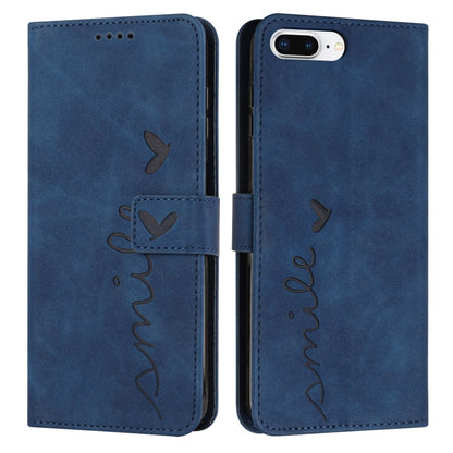 Skin Feel Heart Pattern Leather Phone Case, For iPhone XS Max, For iPhone XR, For iPhone SE 2022 / SE 2020 / 8 / 7, For iPhone 8 Plus / 7 Plus / 6 Plus