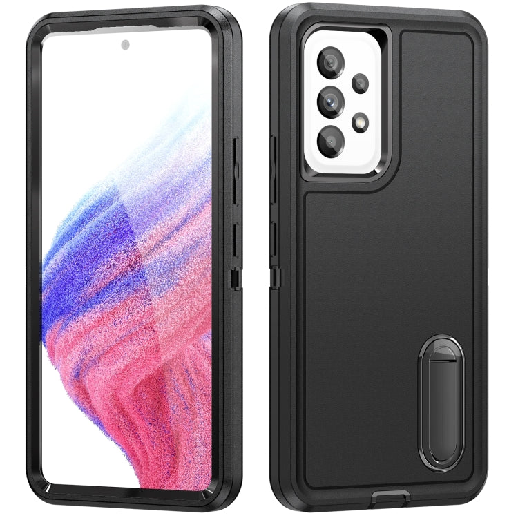 3 in 1 Rugged Holder Phone Case, For Motorola Edge 30 Pro, For Samsung Galaxy A53