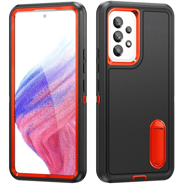3 in 1 Rugged Holder Phone Case, For Motorola Edge 30 Pro, For Samsung Galaxy A53