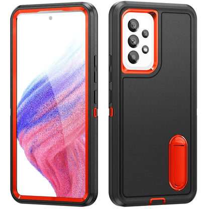 3 in 1 Rugged Holder Phone Case, For Motorola Edge 30 Pro, For Samsung Galaxy A53