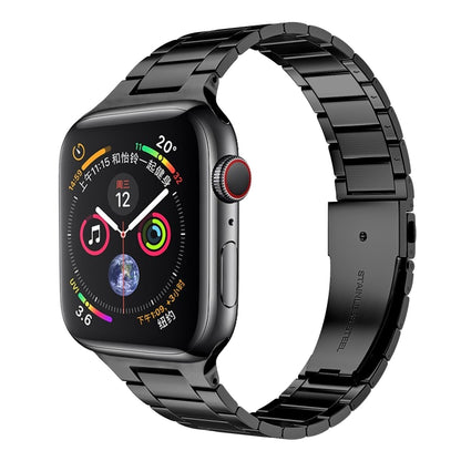 Small Waist Stainless Steel Watch Band For Apple Watch Series, For Apple Watch Series 8&7 45mm / SE 2&6&SE&5&4 44mm / 3&2&1 42mm, 7 41mm / 6&SE&5&4 40mm / 3&2&1 38mm, 7 45mm / 6&SE&5&4 44mm / 3&2&1 42mm                                                  ...