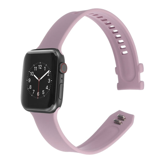 Square Buckle Silicone Watch Band For Apple Watch Series, 7 41mm / 6&SE&5&4 40mm / 3&2&1 38mm, 7 45mm / 6&SE&5&4 44mm / 3&2&1 42mm