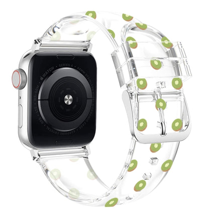 Square Buckle Transparent Watch Band For Apple Watch Series, 7 41mm / 6&SE&5&4 40mm / 3&2&1 38mm, 7 45mm / 6&SE&5&4 44mm / 3&2&1 42mm