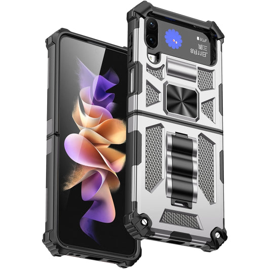 Armor Shockproof TPU + PC Magnetic Protective Phone Case with Holder, For Samsung Galaxy Z Flip4