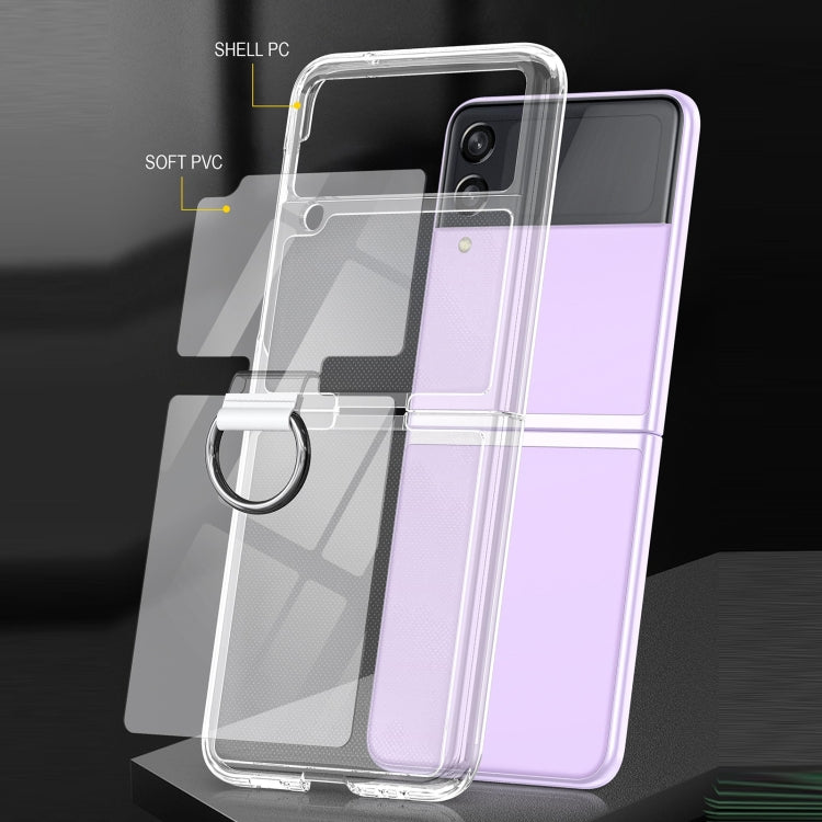 PC PVC Ring Phone Case, For Samsung Galaxy Z Flip4 5G