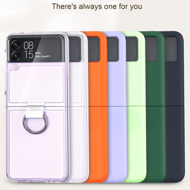 PC PVC Ring Phone Case, For Samsung Galaxy Z Flip4 5G