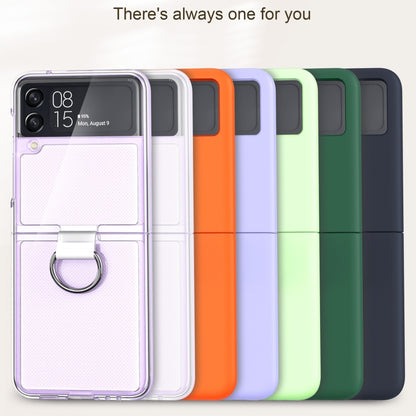 PC PVC Ring Phone Case, For Samsung Galaxy Z Flip4 5G
