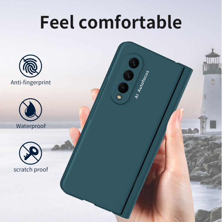 Macaron Hinge Phone Case with Stylus Pen Fold Edition & Protective Film, For Samsung Galaxy Z Fold3 5G