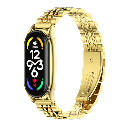 MIJOBS Plus Seven-bead Metal Stainless Steel Watch Band, For Xiaomi Mi Band 7 / 7 NFC